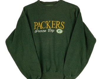 Vintage Green Bay Packers Logo 7 Sweatshirt Medium Green Nfl Football 90s
