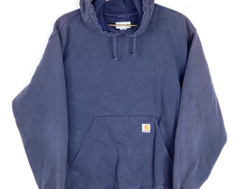 Vintage Carhartt Sweatshirt Hoodie Extra grote blauwe werkkleding