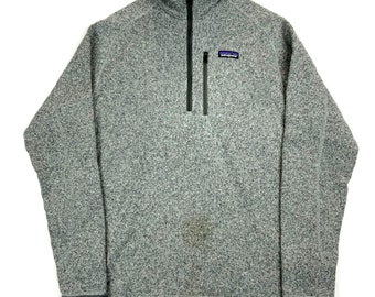 Patagonia Better Sweater 1/4 Zip Fleece Sweater Jacket Size Large Gray