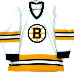 Starter Authentic Boston Bruins Blank Jersey Vtg 90s NHL Fight Strap Sewn 48-R