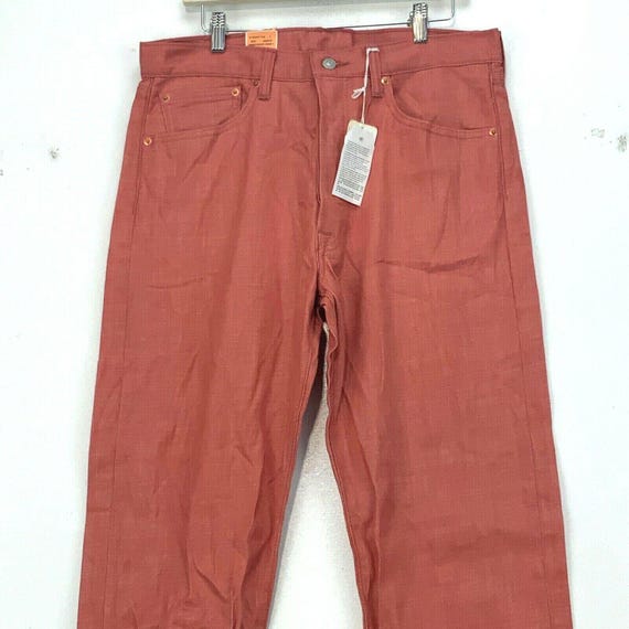 Levi's 501 White Oak Denim Jean Size 34x32 Red Nwt - Etsy
