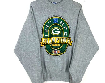 Vintage Green Bay Packers Sweatshirt Crewneck Extra Large Pro Player Gray Nfl