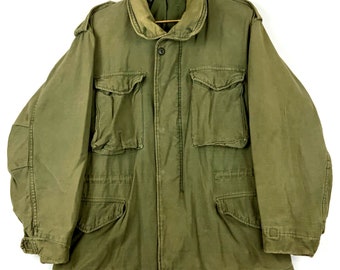 Vintage Us Military Og 107 Field Coat Jacket Lined Medium Green Vietnam Era 70s