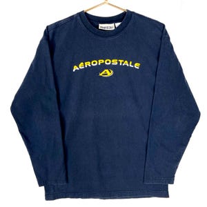 Vintage Aeropostale Long Sleeve Shirt Medium Blue