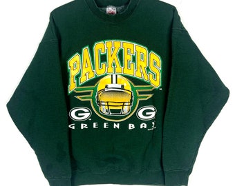 vintage Green Bay Packers Sweatshirt ras du cou Extra Large Vert 1995 Nfl