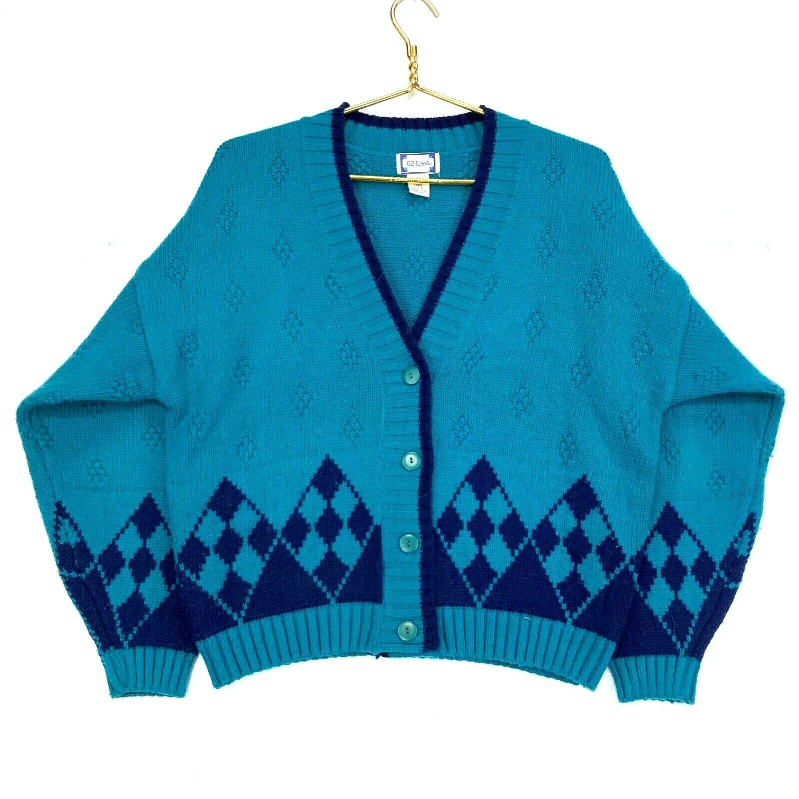Vintage Knit Cardigan Sweater - Etsy 
