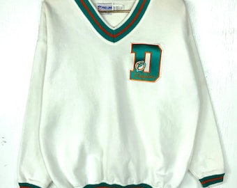 Vintage Miami Dolphins Pro Line Sweatshirt Size XL Nfl Made In Usa V-neck 90s