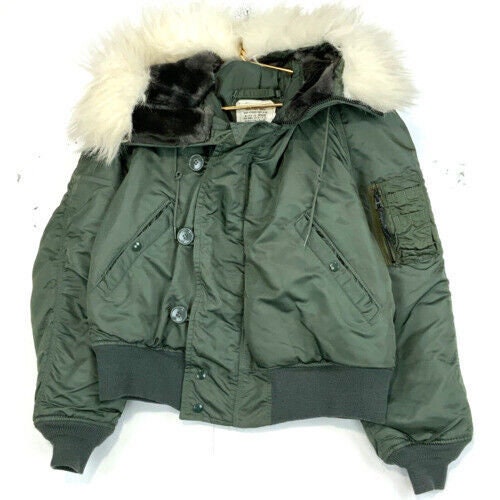 Vintage Alpha Industries N-2B Parka Jacket Size Medium Green 1982 Fur Hood  - Etsy