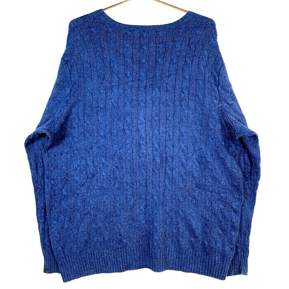 ポロラルフローレン ケーブルニット シルク ビンテージ ヴィンテージ　カーキ ヴィンテージ ポロ ラルフローレン シルク ケーブルニット セーター XL