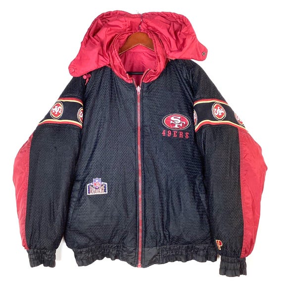 Vintage San Francisco 49ers Pro Player Jacket Extra Large Red Nfl 