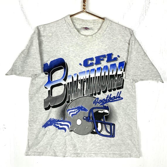 Vintage Baltimore Stallions T-shirt Medium Gray Cfl Football