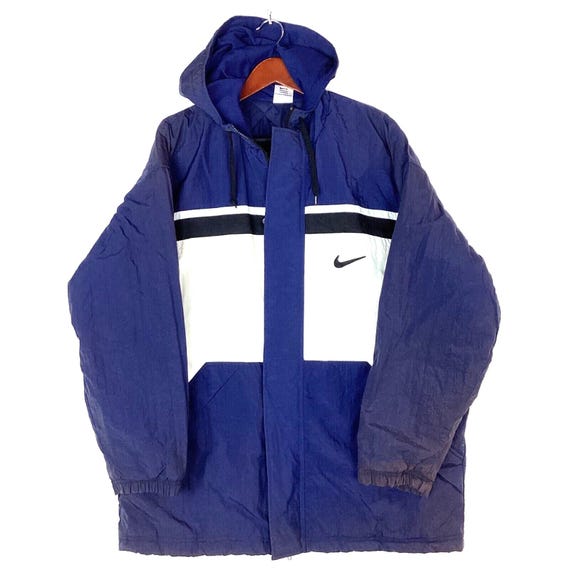 Vintage Nike Puffer Jacket Size Medium Blue Full Zip 90s Etsy Ireland