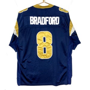 Camisa St Louis Rams Tamanho 52 Reebok Sam Bradford Azul NFL