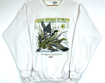 Vintage Wildlife Northern Waterfowl Pullover Sweatshirt Crewneck Size 2XL Usa