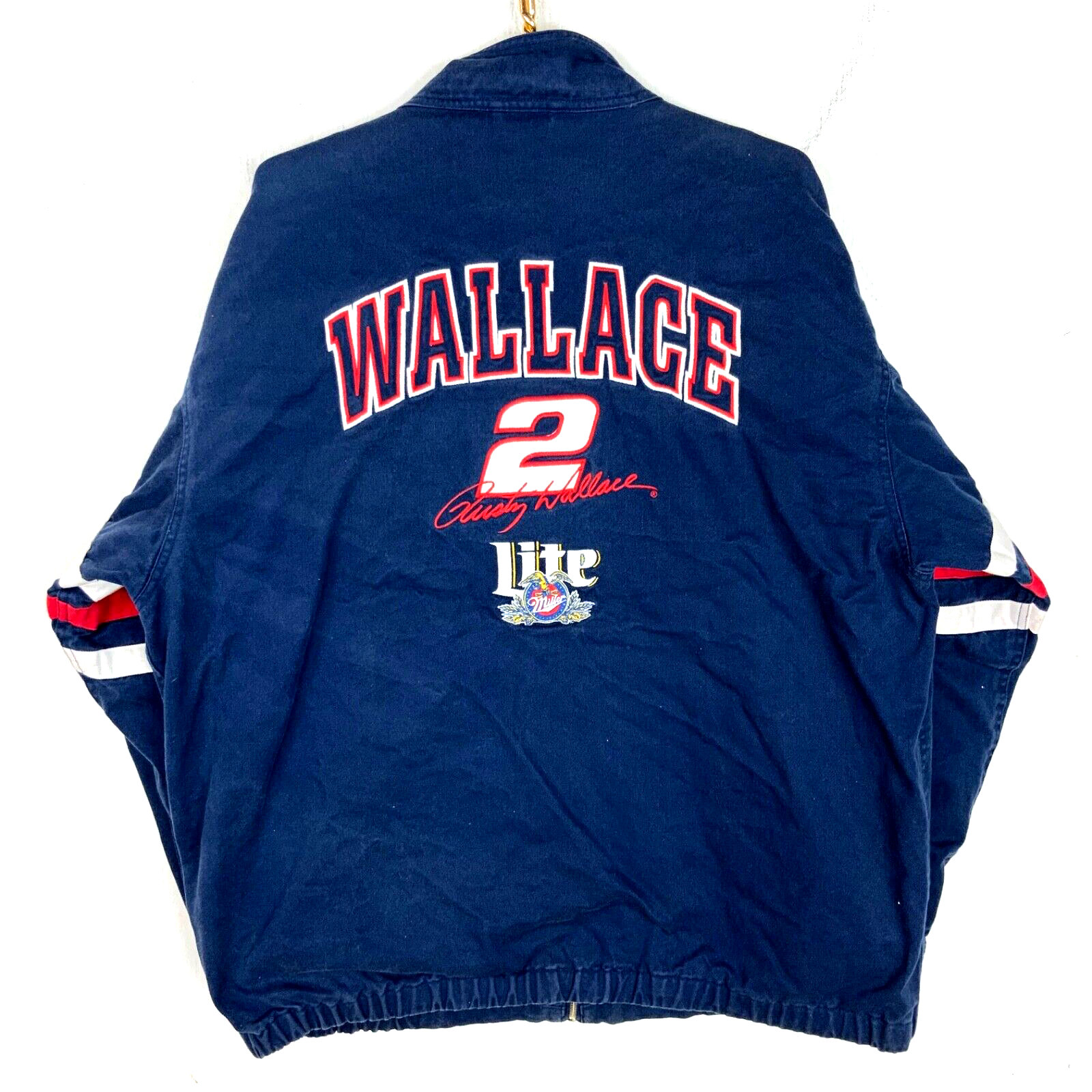 Vintage Rusty Wallace Penske Racing Chase Jacket XL Full Zip Bomber Blue Nascar Etsy Ireland