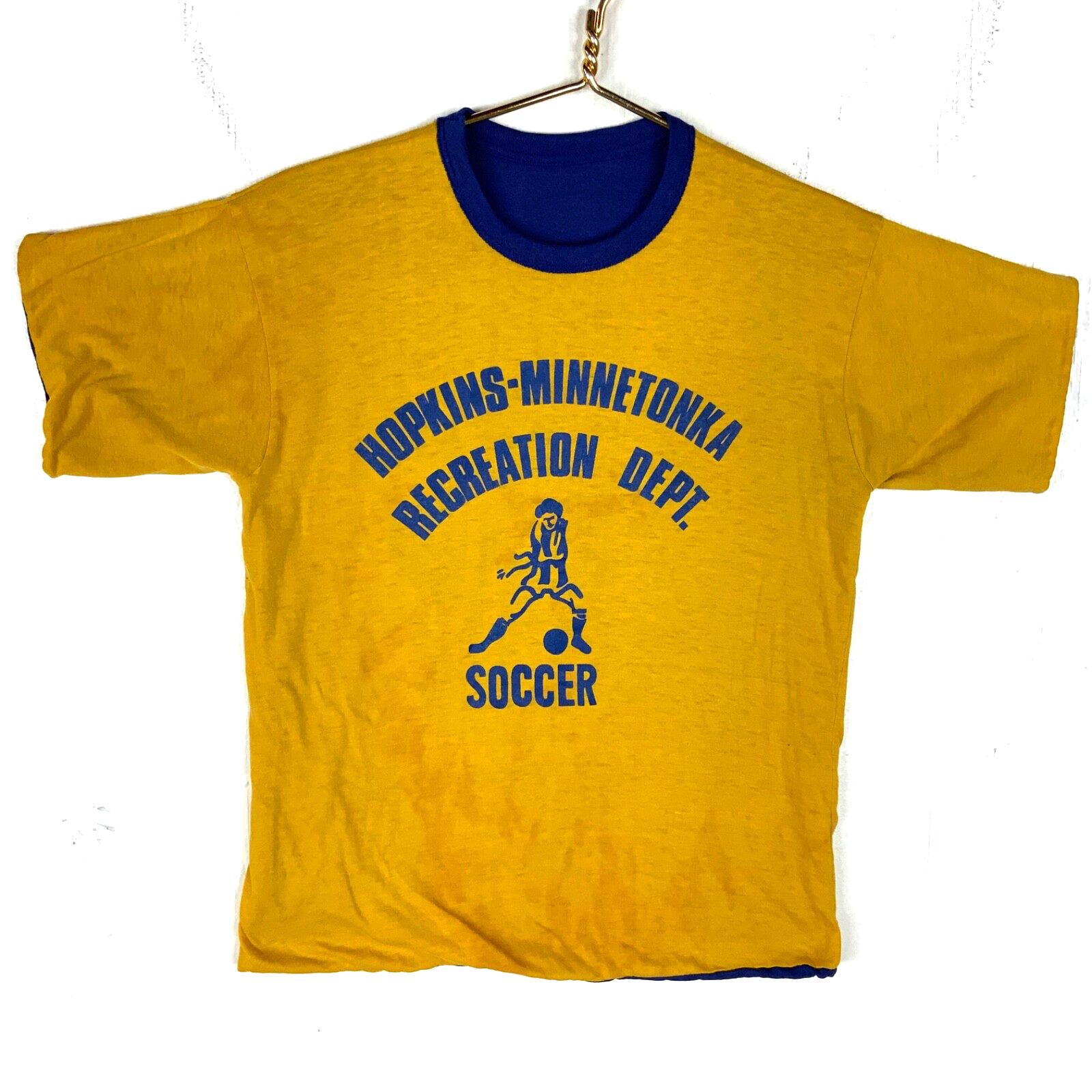 70's Champion double face T shirt USA製 Vintage Champion Double Faced T-shirt Small Blue Yellow Made
