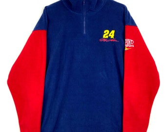 Vintage Jeff Gordon Winner’s Circle 1/4 Zip Fleece Sweater Jacket Size XL Nascar