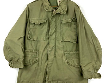 Vintage Us Military Og 107 Field Coat Jacket Lined Medium Green Vietnam Era 70s