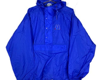 Vintage McDonald’s Half Zip Windbreaker Jacket 2XL Blue