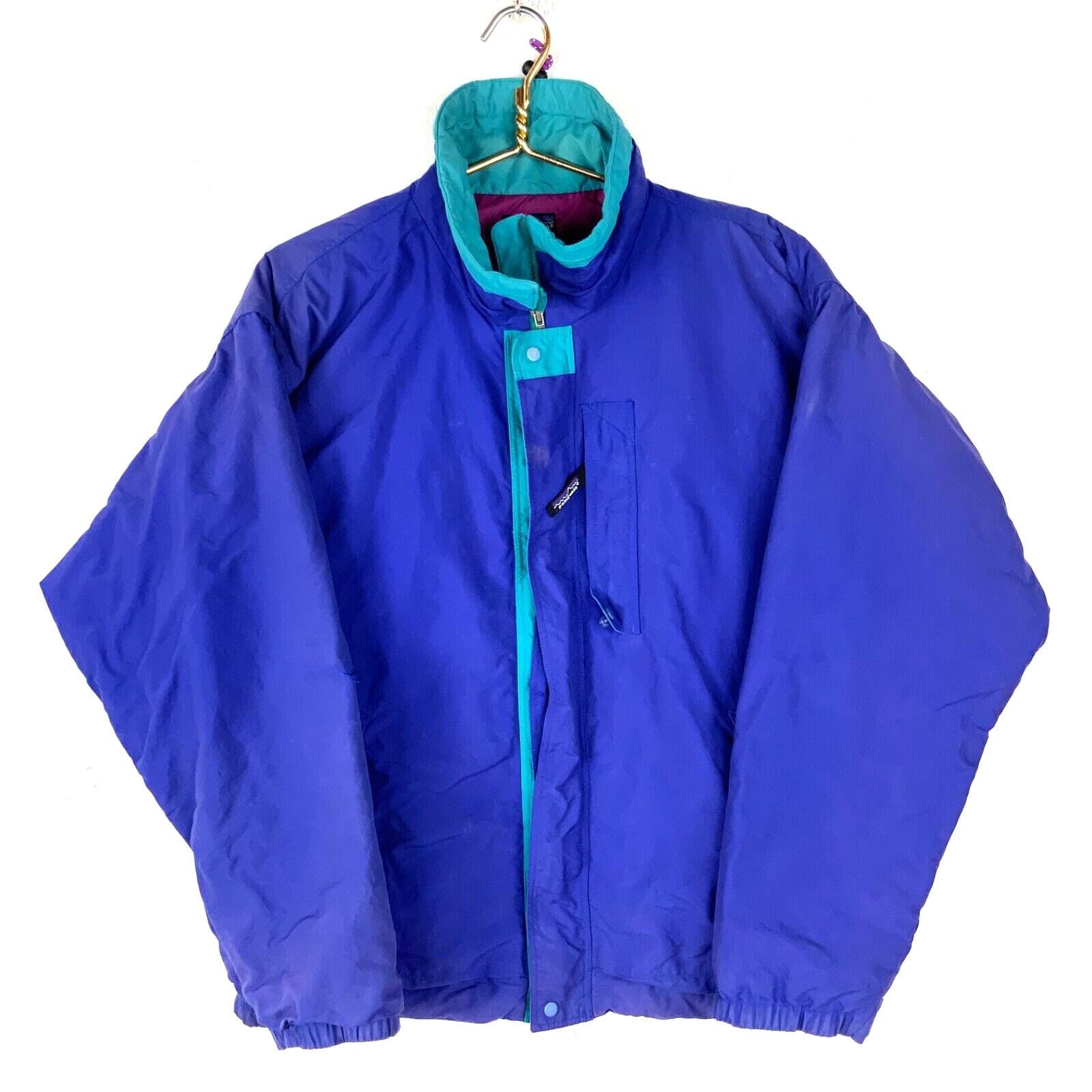 Vintage Patagonia Puffer Jacket Size Large Purple Full Zip Ski Snow