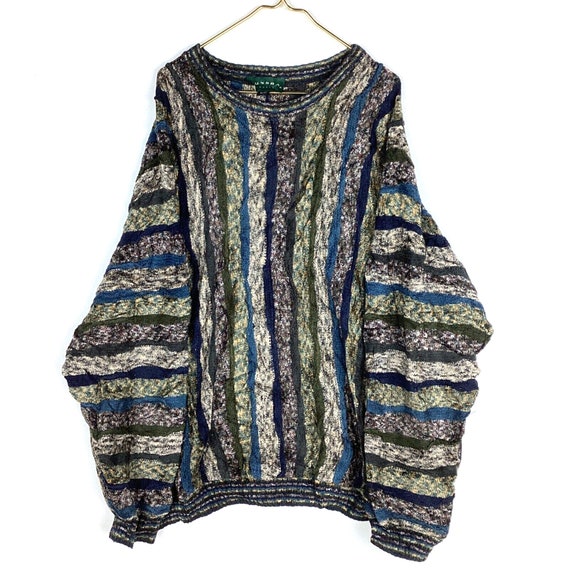 Vintage Tundra 3D Knit Crewneck Sweater Size 4XL … - image 1