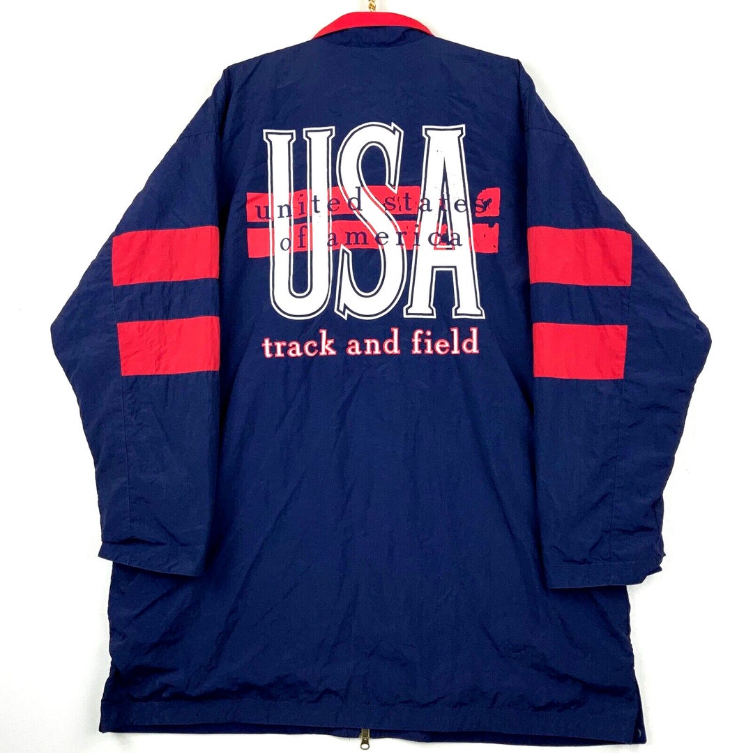 Vintage Usa Track and Field Nike Full Zip Windbreaker Jacket Etsy