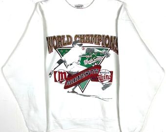 Vintage Minnesota Twins World Series Champions Sweatshirt Large 1991 Mlb 90s