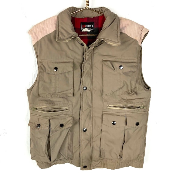 90’s vintage Dead stock Huntting Vest Vintage 1990s Hunting Puffer Vest Size Small Brown Full Zip