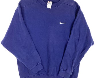 Vintage Nike Sweatshirt Crewneck maat groot blauw jaren '90 VS