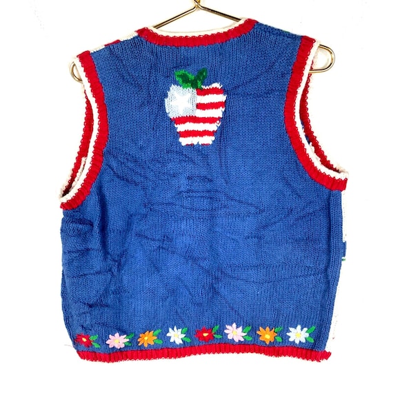 Vintage Grandma Knit Sweater Vest Women’s Petite Small School Teacher America