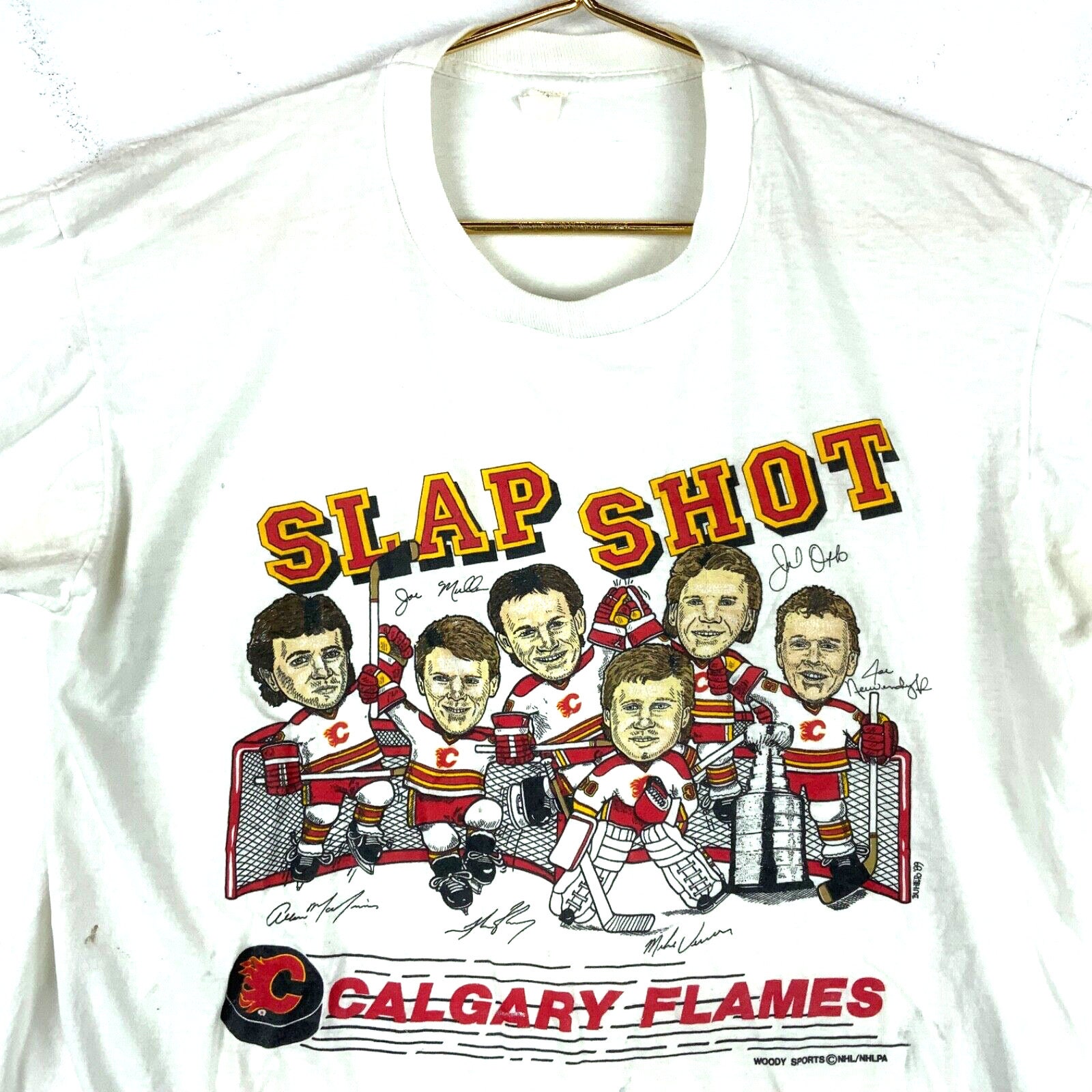 Vintage NHL (Woody Sports) - Calgary Flames Sweatshirt 1990 Medium