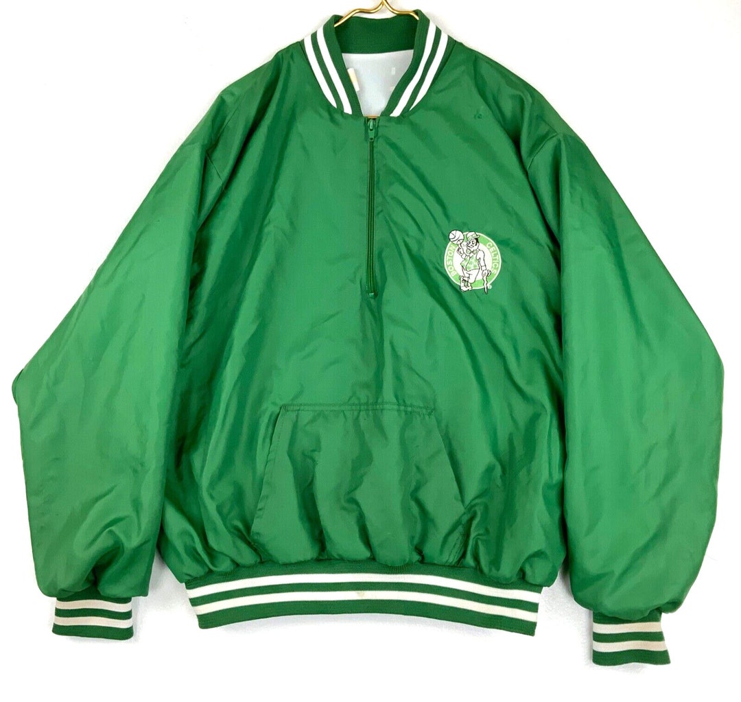 Vintage Boston Celtics Chalk Line Half Zip Windbreaker Jacket Etsy