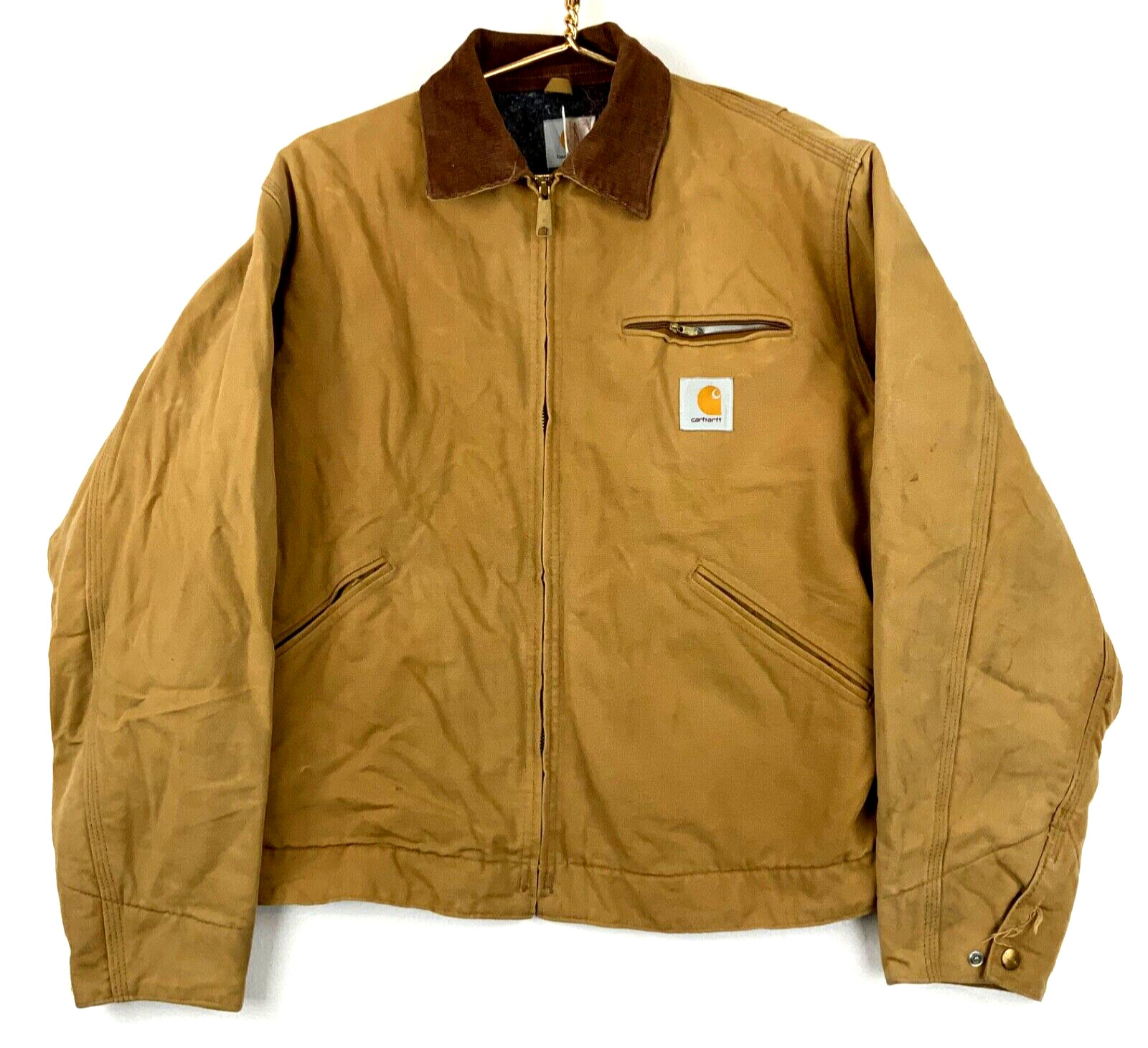 ジャケット・アウター Carhartt Detroit Jacket 40 Made in USA Vintage Carhartt Canvas Full Zip Detroit Work Jacket Size 40