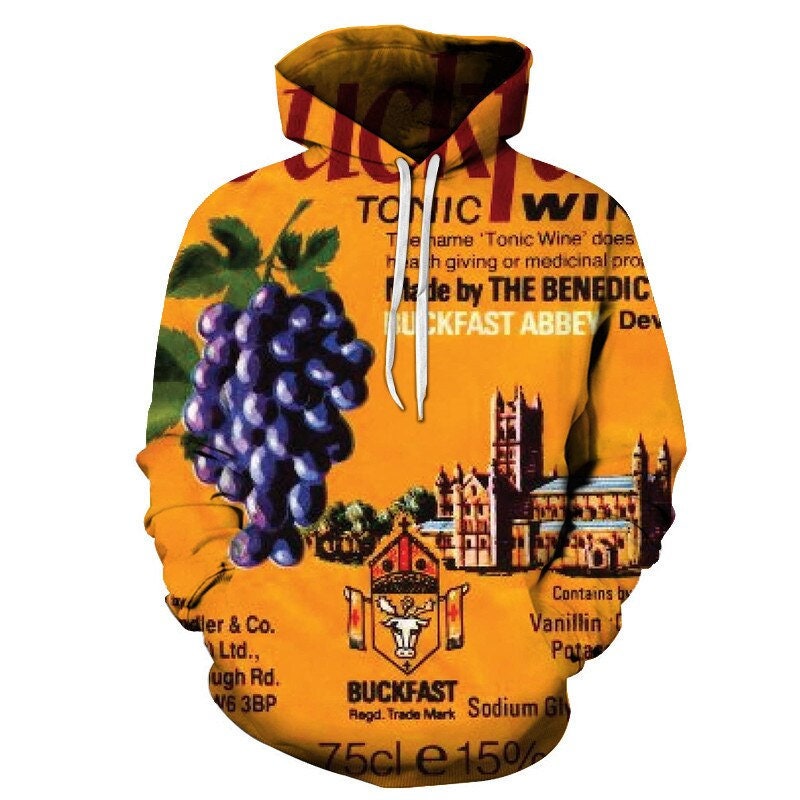 Buckfast grapes wine Stylish hoodie hooded cloth unisex hoodie Etsy