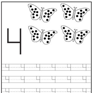 Tracing Number 1-10 Digital Worksheets for Preschool, Kindergarten, and Kids Ages 3-5