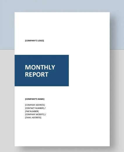 Monthly Report Template Download Etsy Monthly Report Template Download Etsy