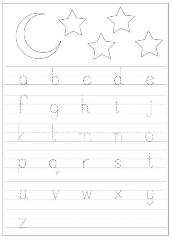 Hoja De Trabajo De Seguimiento De Letras Para Nios En Edad Preescolar