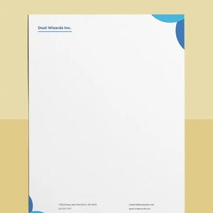 Plantilla de membrete - muestra de servicios de limpieza