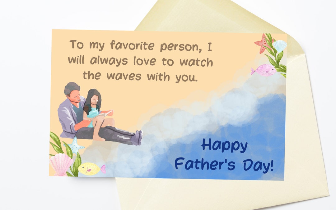 Happy Father’s Day Card, Printable Father’s Day Card, Digital Download ...