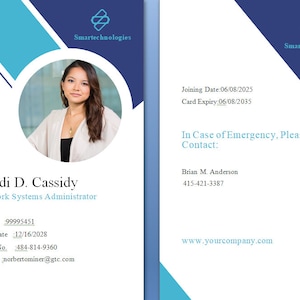 IT Services Company ID Card Template