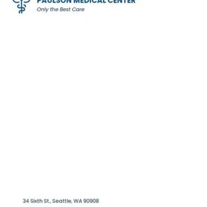 Plantilla de membrete de hospital simple