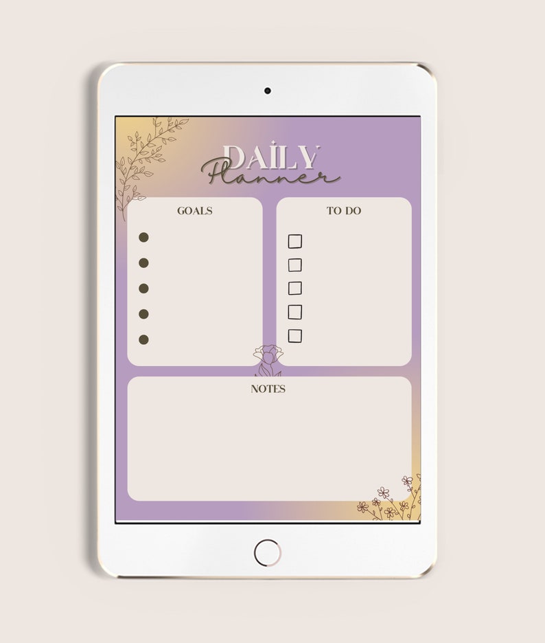 To Do List Daily Planner, Aesthetic Digital Planner, Colorful Digital ...
