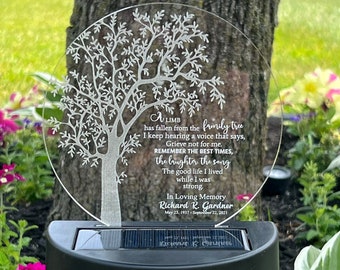 Personalized Memorial Garden Solar Light, Memorial Gift, Sympathy Gift, Grave Marker, Gift of Loss. Remembrance Gift, Condolence Gift