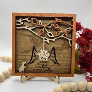 Personalized Pet Memorial Frame: Custom Dog Breed Silhouette