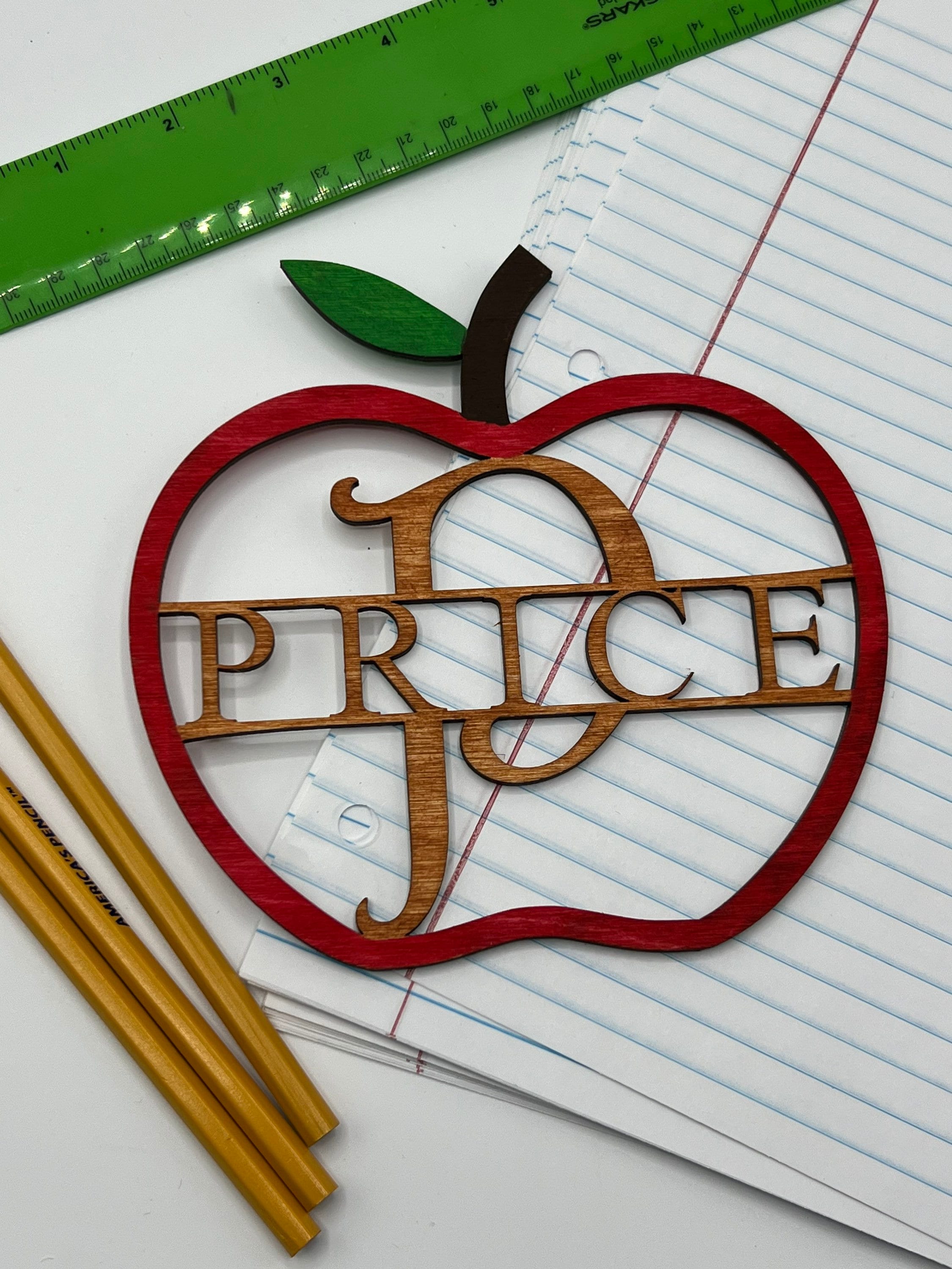 Personalized Teacher Apple Desk Sign - Custom Name Gift - Etsy