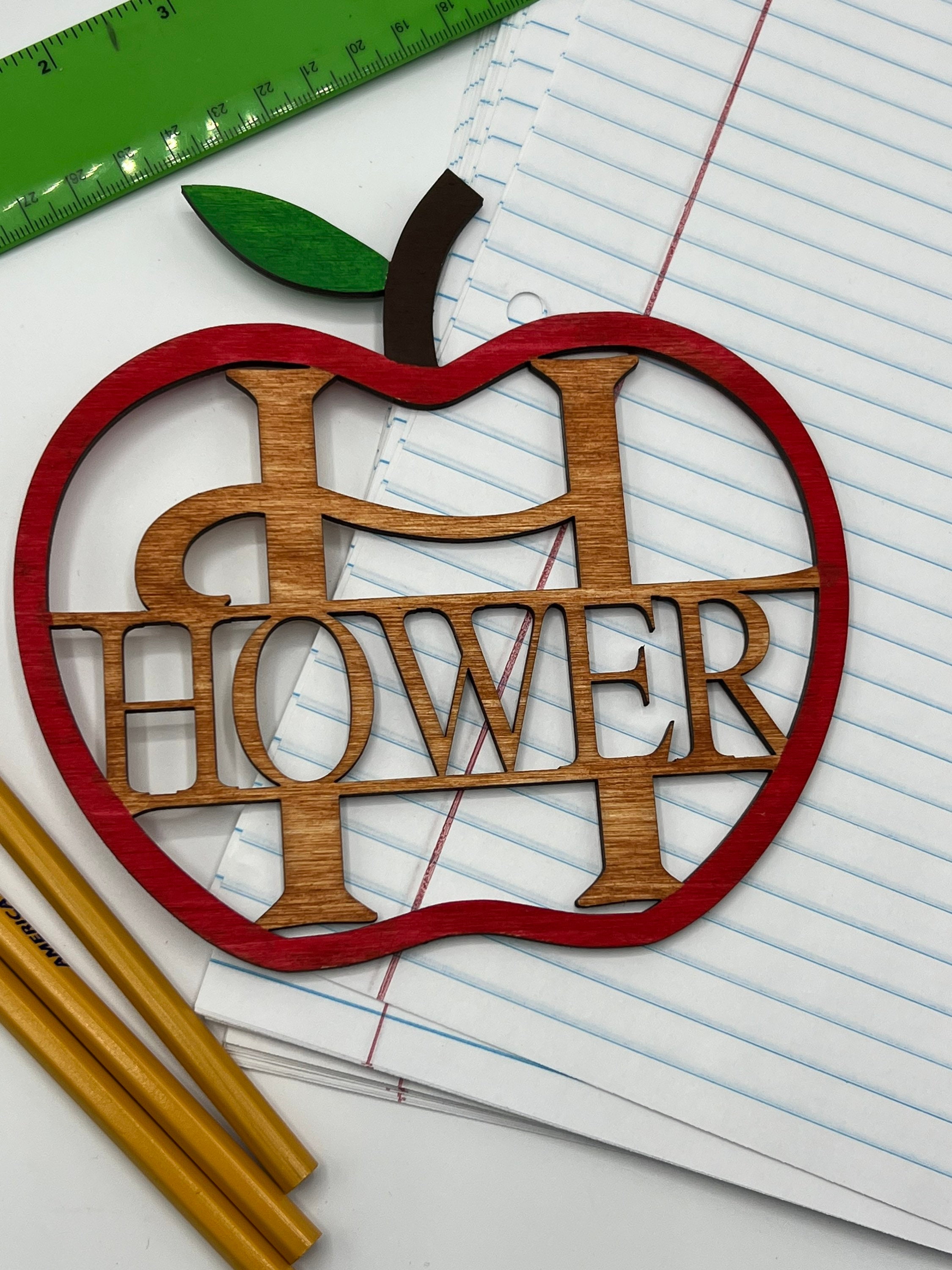 Personalized Teacher Apple Desk Sign - Custom Name Gift - Etsy