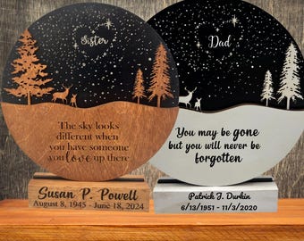 Custom Night Sky Memorial Plaque: Bereavement Gift