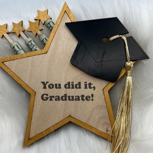 2024 Graduation Money Holder Wooden Money Card Graduation Money Box