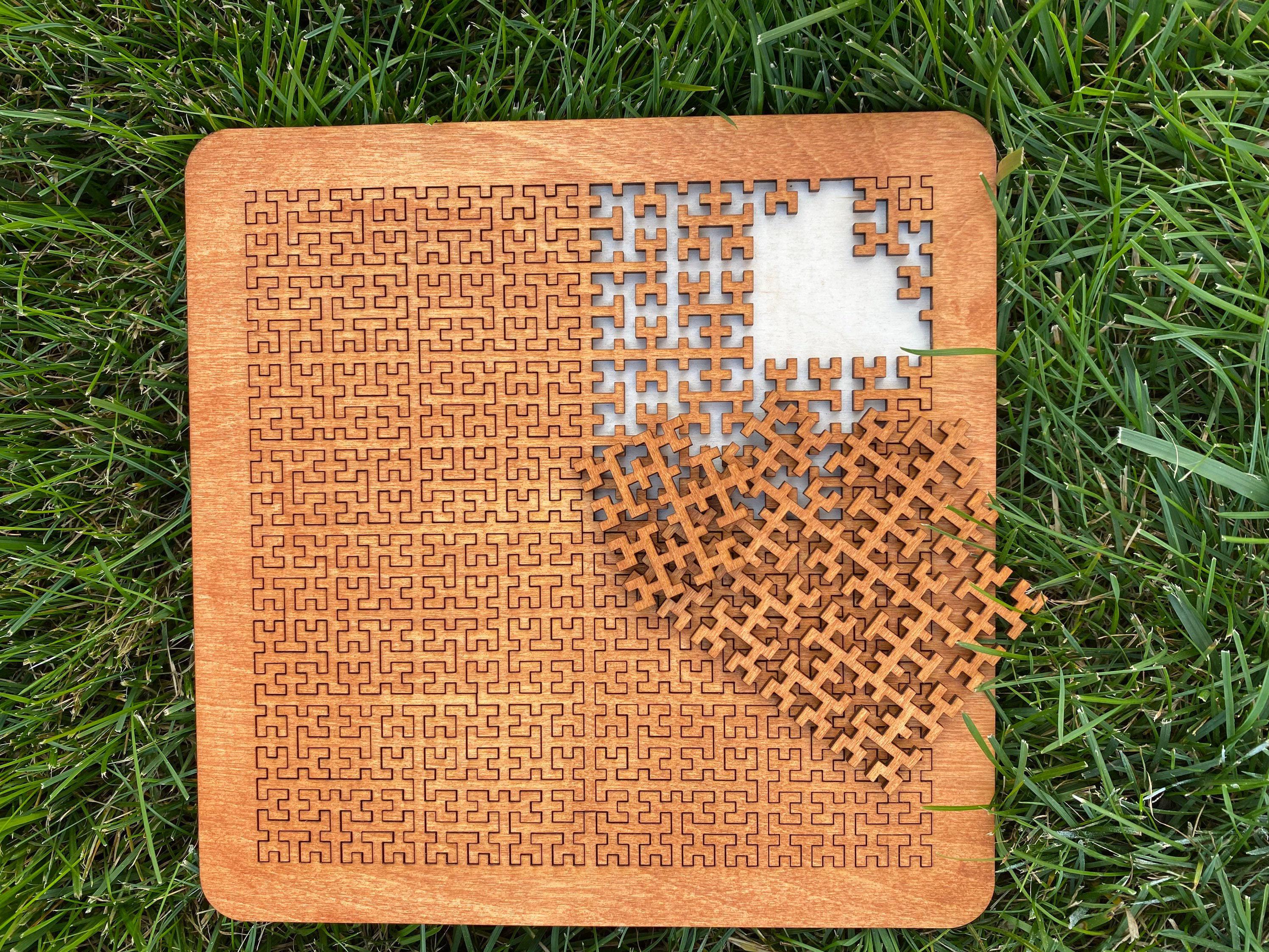 Puzzle Géométrique En Bois – Hilbert Curve – Casse-tête Impossible Pour Adultes, Formes Irrégulières