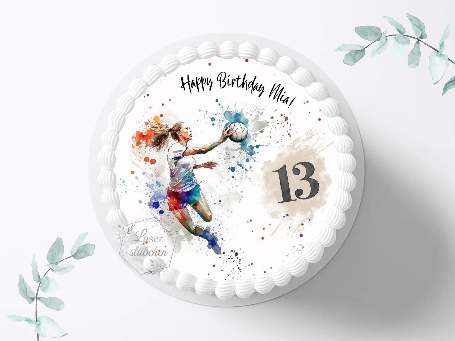 Personalisierten Tortenaufleger Aus Fondant – 20 Cm, Mit Wunschnamen